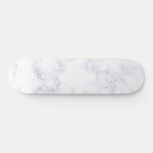 Witte marmer textuur persoonlijk skateboard (Horizontaal)