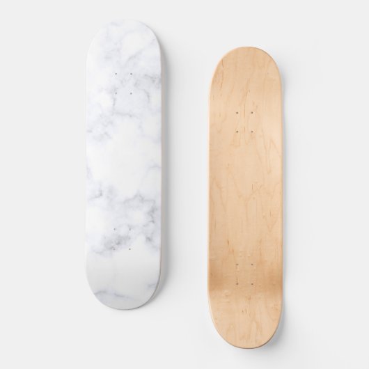 Witte marmer textuur persoonlijk skateboard (Voorkant)