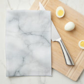 witte marmer theedoek (Quarter Fold)