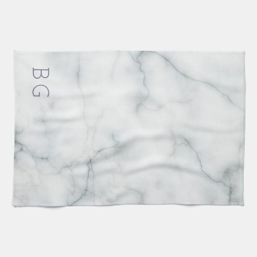 witte marmer theedoek (Horizontaal)