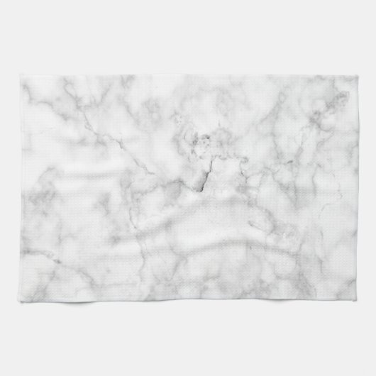 Witte marmer theedoek (Horizontaal)