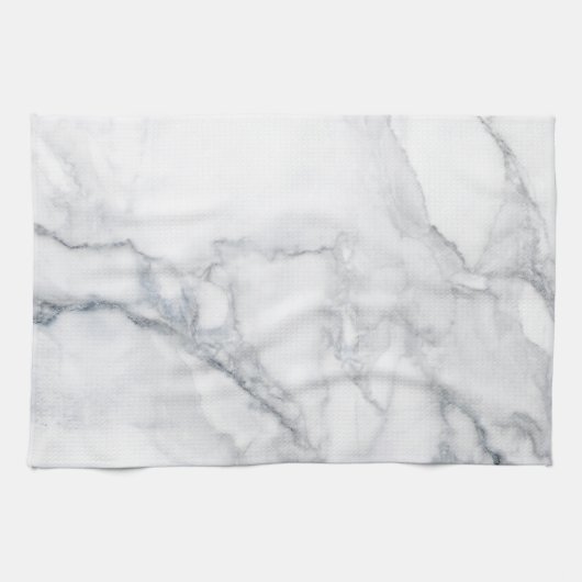 Witte marmer theedoek (Horizontaal)