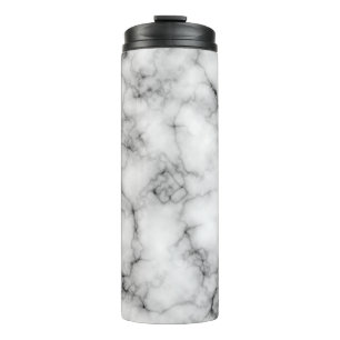 Witte marmer thermosbeker