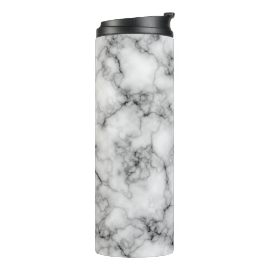 Witte marmer thermosbeker (Gedraaid links)