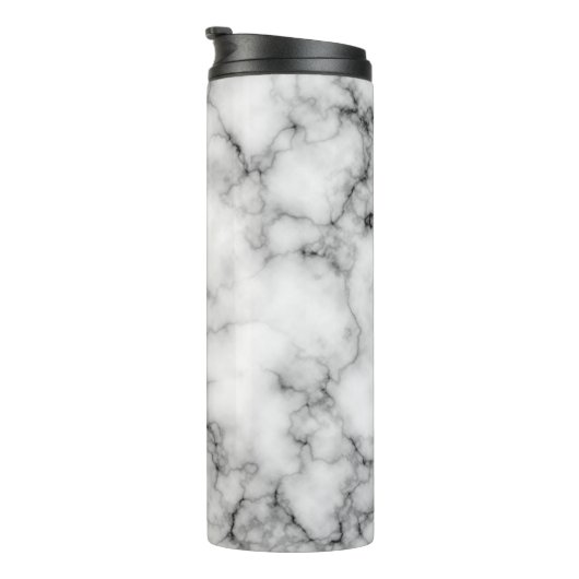 Witte marmer thermosbeker (Geroteerd rechts)