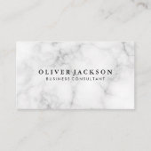 Witte marmer visitekaartje (Voorkant)