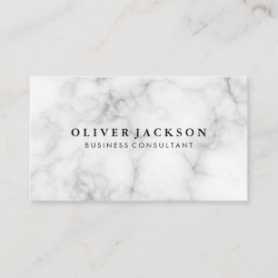 Witte marmer visitekaartje