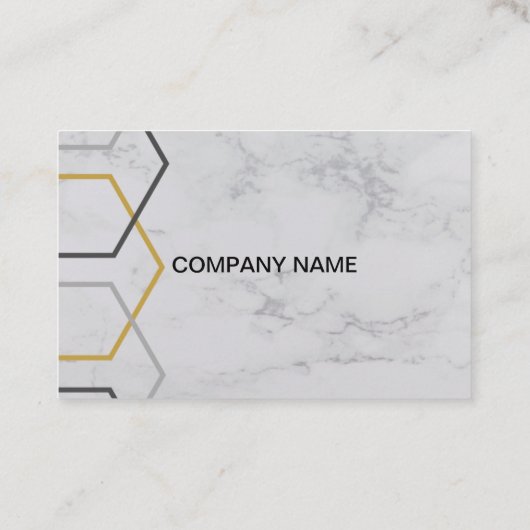 Witte marmer visitekaartje (Achterkant)