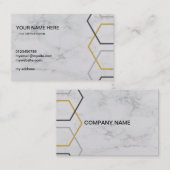 Witte marmer visitekaartje (Voorkant / Achterkant)