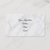 Witte marmer visitekaartje (Achterkant)