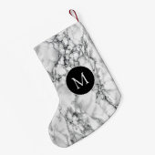 Witte marmer voor kerststaart kleine kerstsok (Achterkant (Hangend))