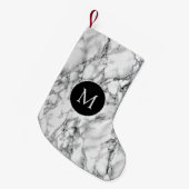Witte marmer voor kerststaart kleine kerstsok (Voorkant (Hangend))