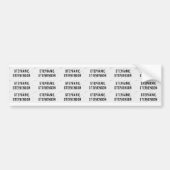 Witte marmer Waterproof School Name Labs Bumpersticker (Voorkant)