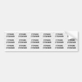 Witte marmer Waterproof School Name Labs Bumpersticker