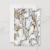 Witte marmer, wijnglas, ballon, Pensioenpartij Kaart (Achterkant)