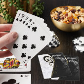 Witte marmer, zwart, gouden Filigrafie Pokerkaarten (Insitu)