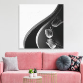 Witte marmer, zwart, goudFiligree Canvas Afdruk (Insitu (Woonkamer))