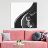 Witte marmer, zwart, goudFiligree Canvas Afdruk (Insitu (Woonkamer))