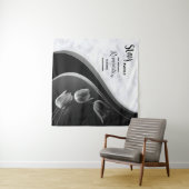 Witte marmer, zwart, goudFiligree Wandkleed (In Situ (horizontaal))