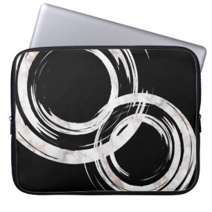 witte marmercirkels zyoga laptop sleeve