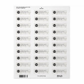 Witte marmeren aangepaste bedrijfslogo retouradres etiket (Full Sheet)