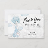 Witte Marmeren Baby Ijsbeer Bedankkaart (Voorkant)