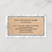 Witte Marmeren Badkamer Vloeren Tegels Installer Visitekaartje (Achterkant)