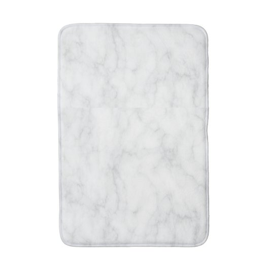 Witte marmeren badmat – Chic, luxe (Voorkant Verticaal)