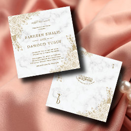 Witte Marmeren Bloemen Kant Islamitische Moslim Hu Kaart