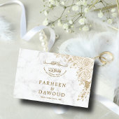 Witte Marmeren Bloemen Kant Islamitische Moslim Hu RSVP Kaartje