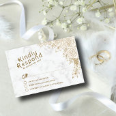 Witte Marmeren Bloemen Kant Islamitische Moslim Hu RSVP Kaartje