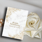 Witte Marmeren Bloemen Kant Islamitische Moslim Ni Kaart