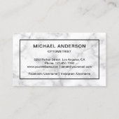 Witte marmeren bril Oogarts Optometrist Visitekaartje (Achterkant)