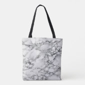 Witte Marmeren Canvas tas (Achterkant)