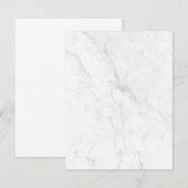 Witte marmeren envelopkaart informatiekaartje (Voorkant / Achterkant)