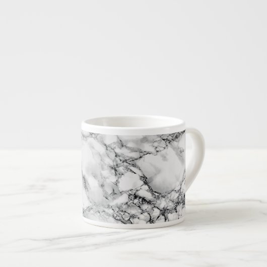 Witte Marmeren Espresso Cup Kop (Voorkant rechts)