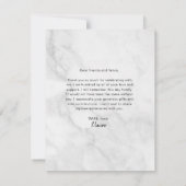 Witte Marmeren Foto Afstudeerceremonie Bedankkaart (Achterkant)