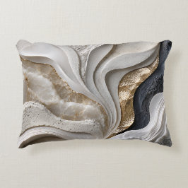 Witte marmeren gouden abstracte luxe kussensloop accent kussen