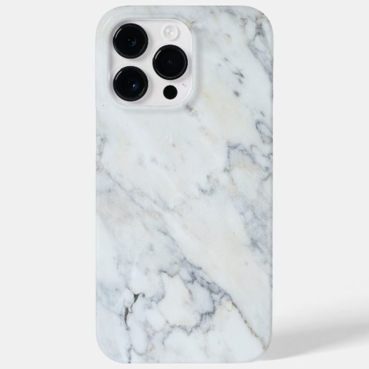 Witte Marmeren iPhone 16 Pro Hoesje (Achterkant)