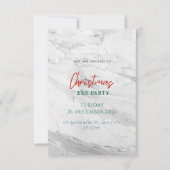 Witte Marmeren Kerstmis Kaart (Voorkant)