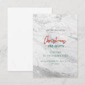 Witte Marmeren Kerstmis Kaart (Voorkant / Achterkant)