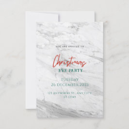 Witte Marmeren Kerstmis Kaart