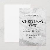 Witte Marmeren Kerstmis Kaart (Voorkant / Achterkant)