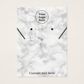 Witte marmeren kettingen oorbellen Display Kaart (Voorkant)
