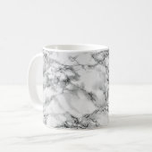 Witte Marmeren Koffie Mok (Voorkant links)