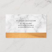 Witte Marmeren Lux Trim Visitekaartje (Achterkant)