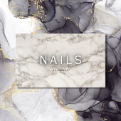 Witte marmeren nagels visitekaartje