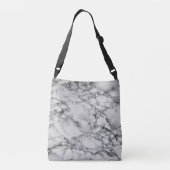 Witte Marmeren Ontwerp Crossbody Tas (Achterkant)