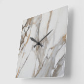 Witte marmeren patroon moderne wandklok (Hoek)
