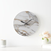 Witte marmeren patroon wandklok (Huis)